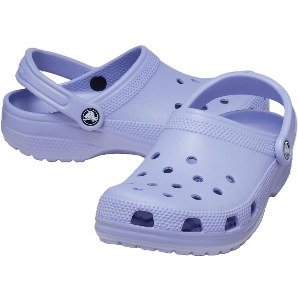 Crocs Classic Purple Slip-On Lightweight Unisex Mules Shoes, Men’s 8, Women’s 10